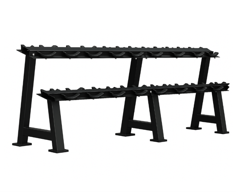 Rack de mancuernas de dos niveles